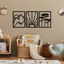 Wallity Vista Trio B - Escultura de pared de metal negra (3 piezas)